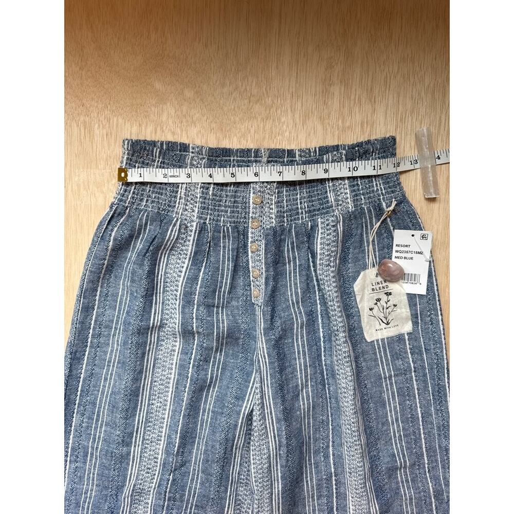 Indigo Rein Resort Linen Blend Striped Pants - Picture 4 of 6